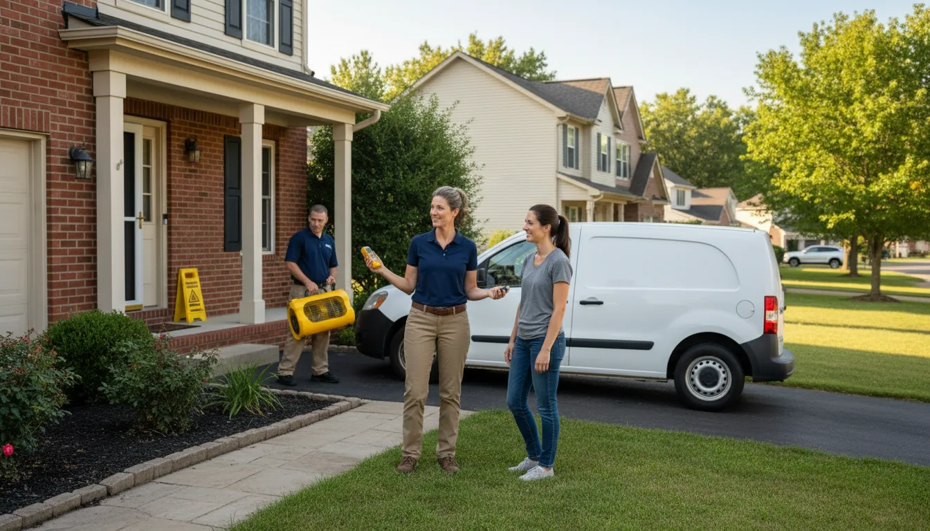 Residential water damage restoration in Falkner, MS